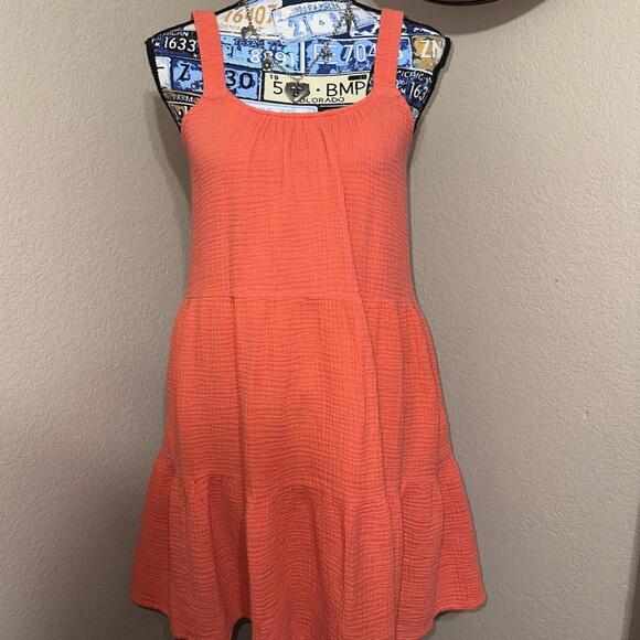 Marine Layer Dresses & Skirts - ‘Marine Layer’ orange coral boho chic mini dress
